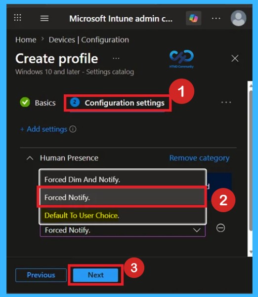 Force Onlooker Detection Settings with Intune to Improve Privacy and Prevent User Changes - Fig.4