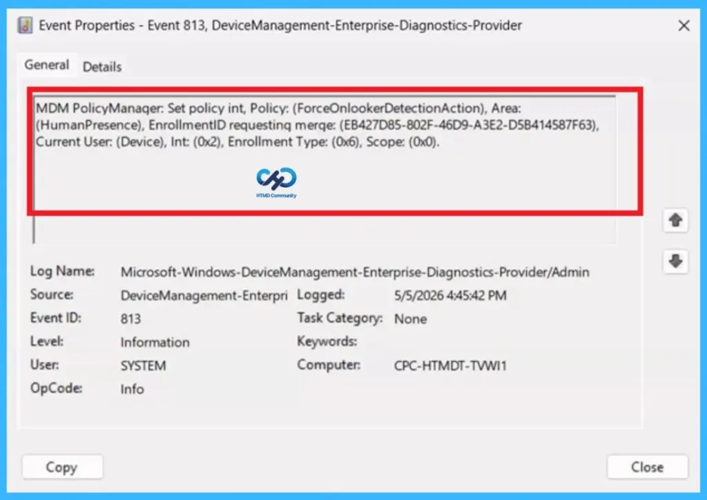 Force Onlooker Detection Settings with Intune to Improve Privacy and Prevent User Changes - Fig.10