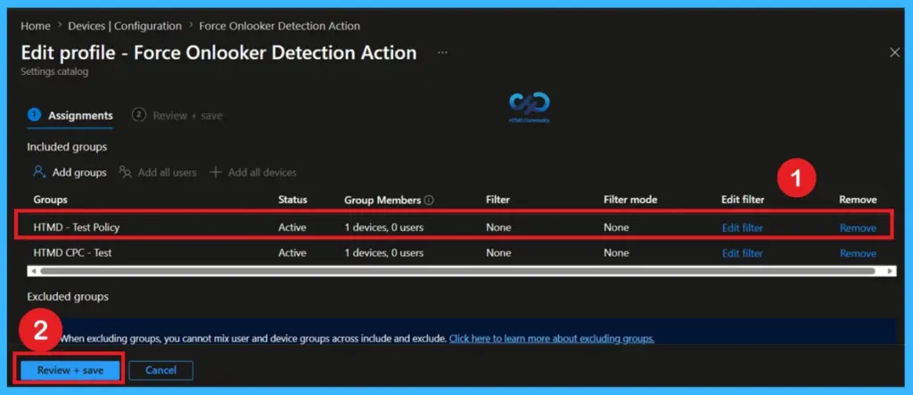 Force Onlooker Detection Settings with Intune to Improve Privacy and Prevent User Changes- Fig.11