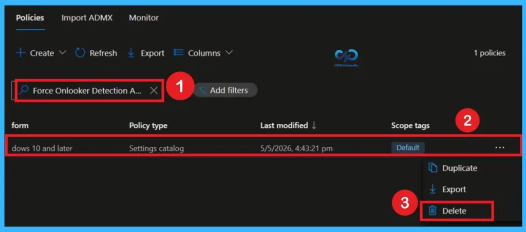 Force Onlooker Detection Settings with Intune to Improve Privacy and Prevent User Changes - Fig.12