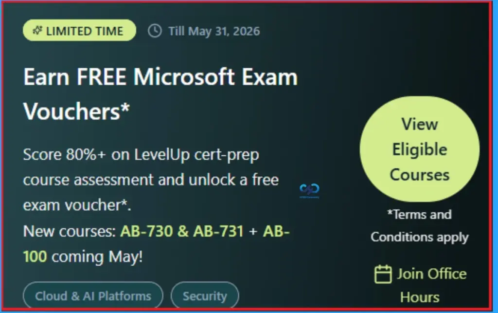 Free Microsoft Exam Vouchers of Certifications from Microsoft AI Cloud Partner Program - Fig.1 - Creds to MS