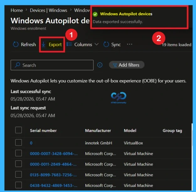 Windows Autopilot Device Export Guide for Microsoft Intune Admins -Fig.4