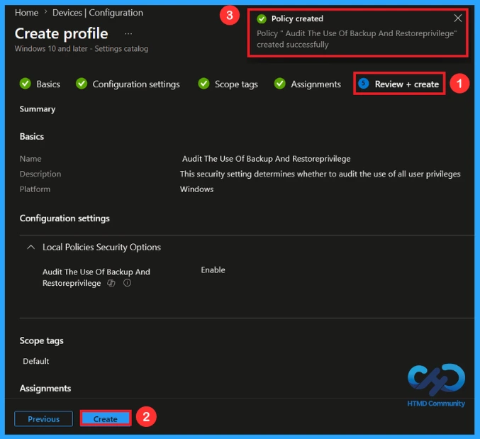 Enable Advanced Audit Policy Settings in Windows using Intune 11 Enable Advanced Audit Policy Settings in Windows using Intune - Fig.9
