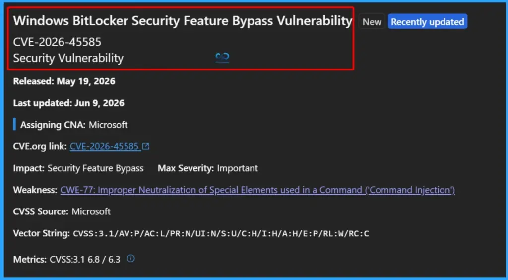 Microsoft Fixes 200+ Vulnerabilities in June 2026 Patch Including YellowKey and Defender Issues 7 Microsoft Fixes 200+ Vulnerabilities in June 2026 Patch Including YellowKey and Defender Issues - Fig.6