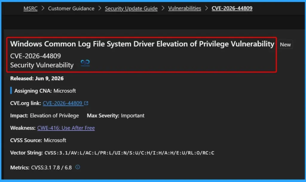 Microsoft Fixes 200+ Vulnerabilities in June 2026 Patch Including YellowKey and Defender Issues 8 Microsoft Fixes 200+ Vulnerabilities in June 2026 Patch Including YellowKey and Defender Issues - Fig.7