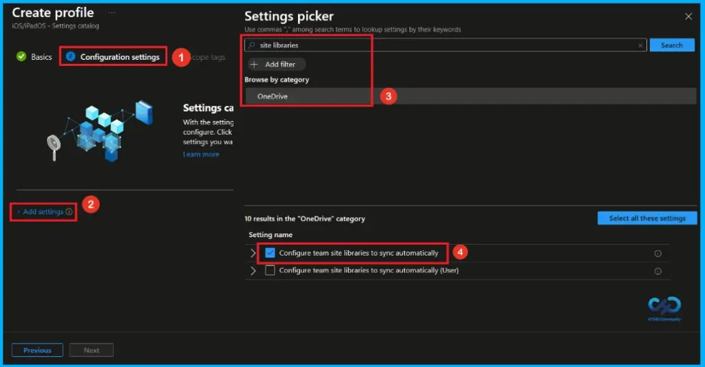 Configure Automatic SharePoint Library Sync using Microsoft Intune - Fig.4