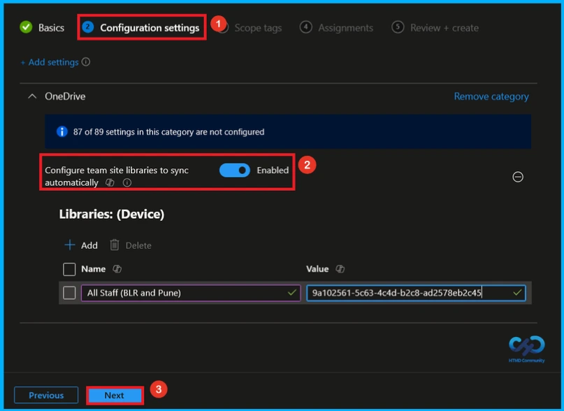 Configure Automatic SharePoint Library Sync using Microsoft Intune - Fig.6