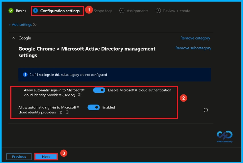 Manage Microsoft Cloud Authentication Settings for Google Chrome using Intune 7 Manage Microsoft Cloud Authentication Settings for Google Chrome using Intune - Fig.6