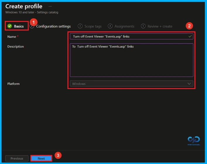 Configure Event Viewer Hyperlink Restrictions using Intune 4 Configure Event Viewer Hyperlink Restrictions using Intune - Fig.3