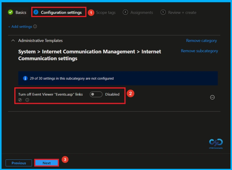 Configure Event Viewer Hyperlink Restrictions using Intune 6 Configure Event Viewer Hyperlink Restrictions using Intune - Fig.5