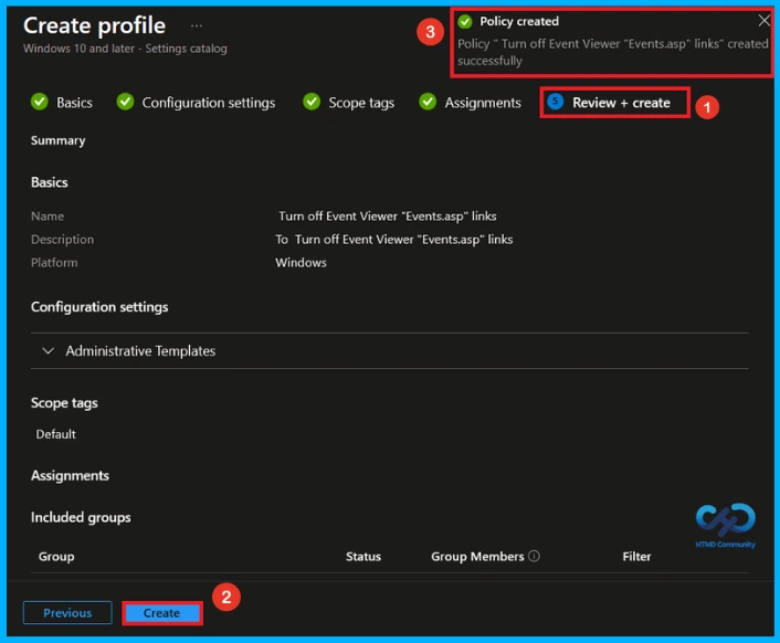 Configure Event Viewer Hyperlink Restrictions using Intune 10 Configure Event Viewer Hyperlink Restrictions using Intune - Fig.9
