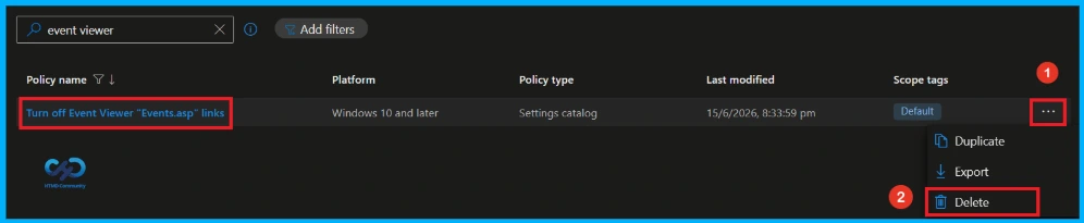 Configure Event Viewer Hyperlink Restrictions using Intune 15 Configure Event Viewer Hyperlink Restrictions using Intune - Fig.14