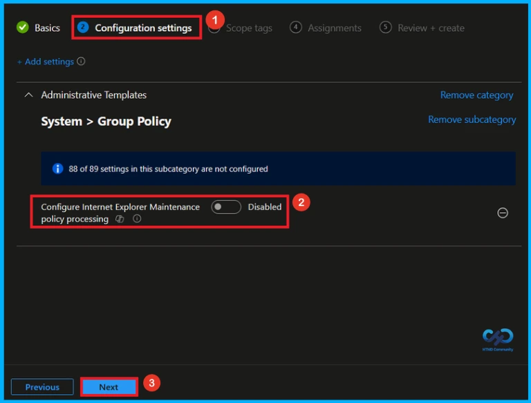 Configure Internet Explorer Maintenance Policy Processing using Microsoft Intune 6 Configure Internet Explorer Maintenance Policy Processing using Microsoft Intune - Fig.5
