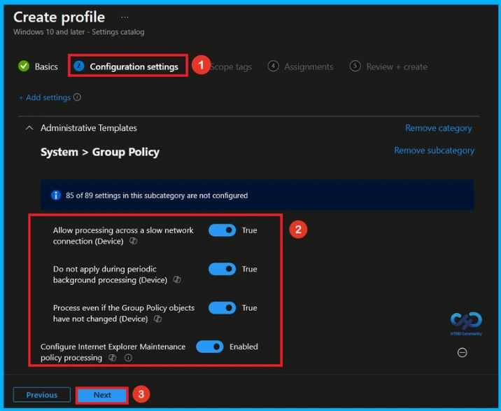 Configure Internet Explorer Maintenance Policy Processing using Microsoft Intune 7 Configure Internet Explorer Maintenance Policy Processing using Microsoft Intune - Fig.6