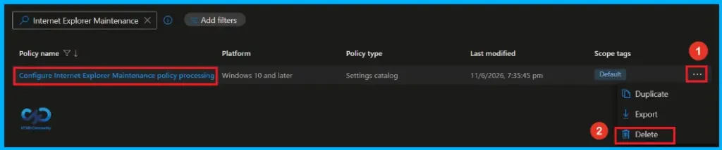 Configure Internet Explorer Maintenance Policy Processing using Microsoft Intune 15 Configure Internet Explorer Maintenance Policy Processing using Microsoft Intune - Fig.14