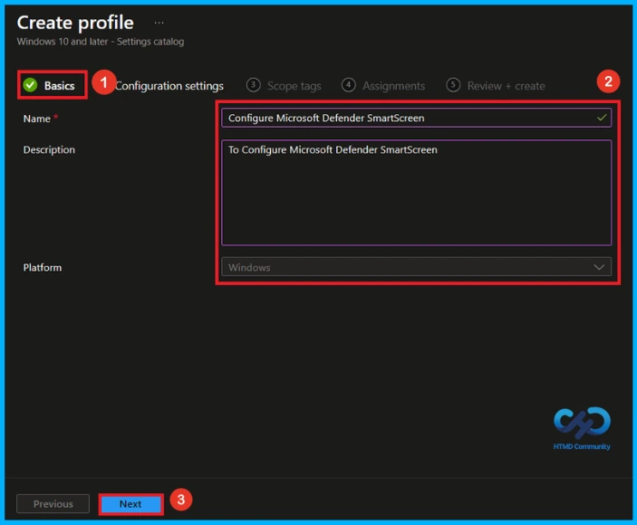 Enable Microsoft Defender SmartScreen in Intune to Block Malicious Websites Phishing Unsafe Downloads and Unrecognized Apps 4 Configure Microsoft Defender SmartScreen to Protect Against Phishing and Malicious Software using Intune - Fig.3