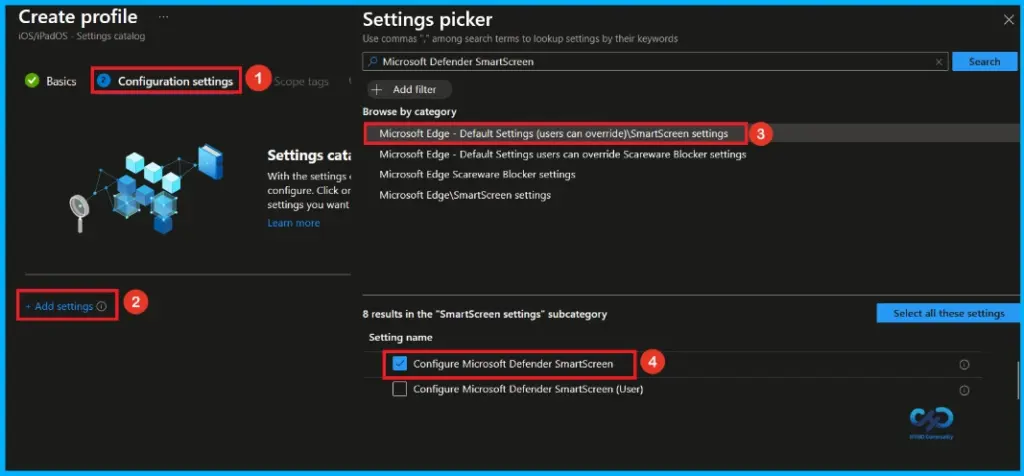 Enable Microsoft Defender SmartScreen in Intune to Block Malicious Websites Phishing Unsafe Downloads and Unrecognized Apps 5 Configure Microsoft Defender SmartScreen to Protect Against Phishing and Malicious Software using Intune - Fig.4