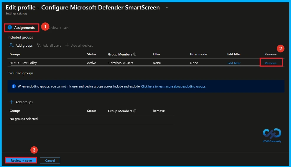 Enable Microsoft Defender SmartScreen in Intune to Block Malicious Websites Phishing Unsafe Downloads and Unrecognized Apps 13 Configure Microsoft Defender SmartScreen to Protect Against Phishing and Malicious Software using Intune - Fig.12