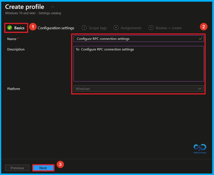 Configuring Remote Print Spooler RPC Connection Settings in Microsoft Intune - Fig.3