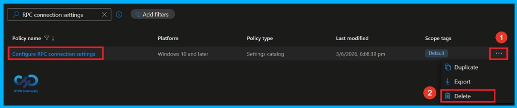 Configuring Remote Print Spooler RPC Connection Settings in Microsoft Intune - Fig.14