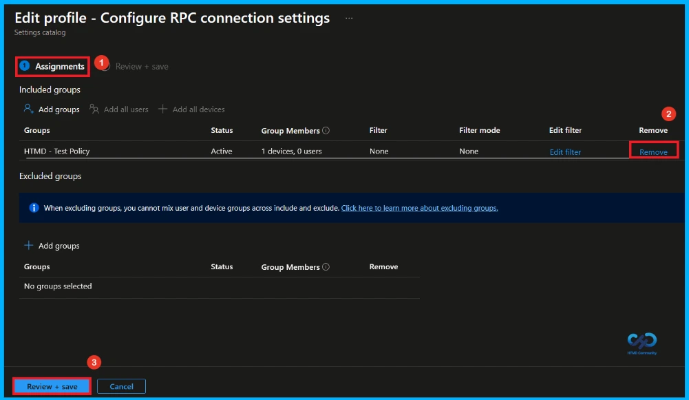Configuring Remote Print Spooler RPC Connection Settings in Microsoft Intune - Fig.13