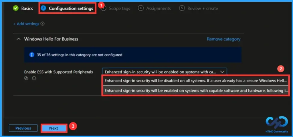 Configure Windows Enhanced Sign-in Security ESS Policy in Microsoft Intune to Protect Windows Hello - Fig.6