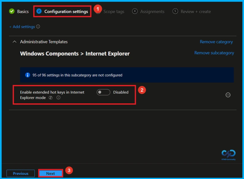 Enable Extended Internet Explorer Mode Hotkeys in Microsoft Edge using Intune 6 Enable Extended Internet Explorer Mode Hotkeys in Microsoft Edge using Intune - Fig.5