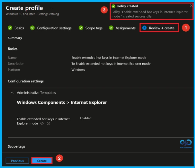 Enable Extended Internet Explorer Mode Hotkeys in Microsoft Edge using Intune 10 Enable Extended Internet Explorer Mode Hotkeys in Microsoft Edge using Intune - Fig.9