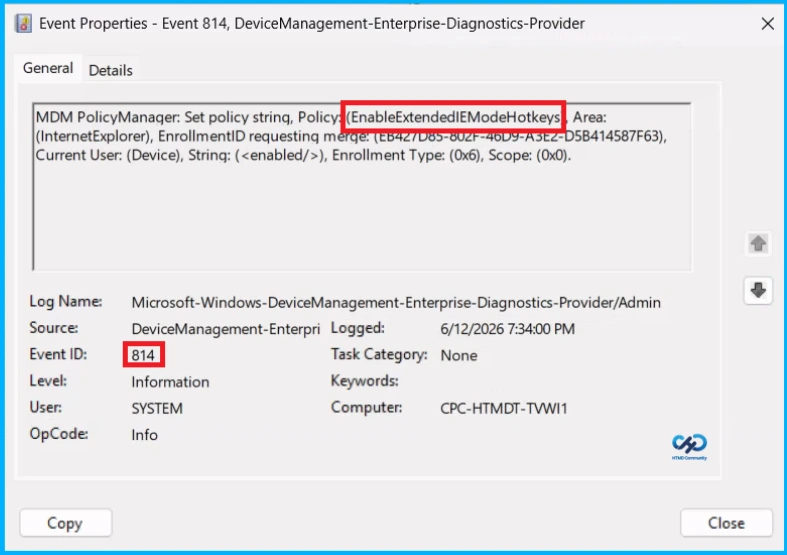 Enable Extended Internet Explorer Mode Hotkeys in Microsoft Edge using Intune 12 Enable Extended Internet Explorer Mode Hotkeys in Microsoft Edge using Intune - Fig.11