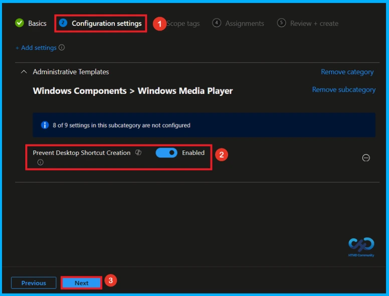 Keep User Desktops Clean by Blocking Windows Media Player Shortcuts using Intune 7 Keep User Desktops Clean by Blocking Windows Media Player Shortcuts using Intune - Fig.6