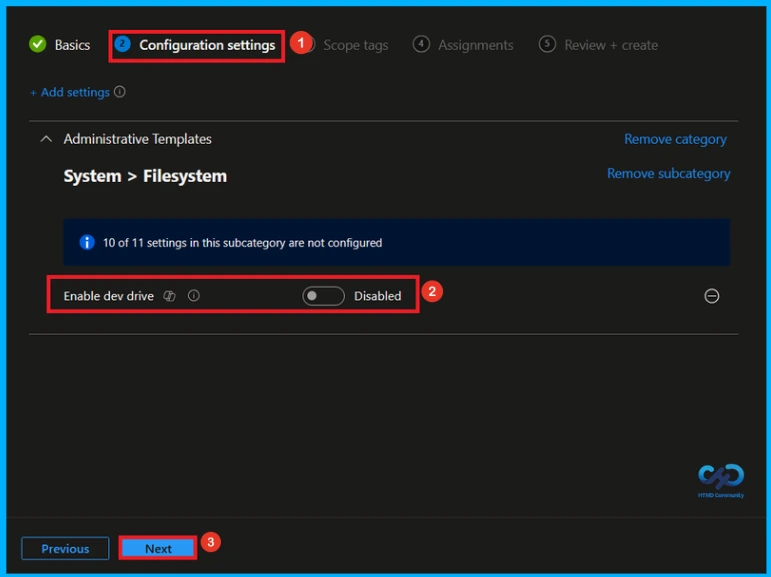 How to Configure Developer Volumes in Windows using Microsoft Intune 6 How to Configure Developer Volumes in Windows using Microsoft Intune - Fig.5
