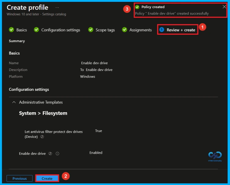 How to Configure Developer Volumes in Windows using Microsoft Intune 10 How to Configure Developer Volumes in Windows using Microsoft Intune - Fig.9
