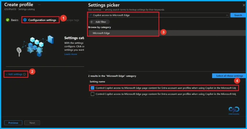 Configure Copilot Page Context Access in Microsoft Edge using Intune for Secure AI Assistance - Fig.4