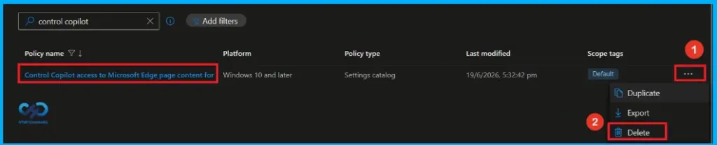 Configure Copilot Page Context Access in Microsoft Edge using Intune for Secure AI Assistance - Fig.13