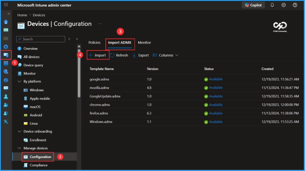 Easy Way to Import Microsoft Scout ADMX Template into Intune 2 Easy Way to Import the Microsoft Scout ADMX Template into Intune. Fig. 1
