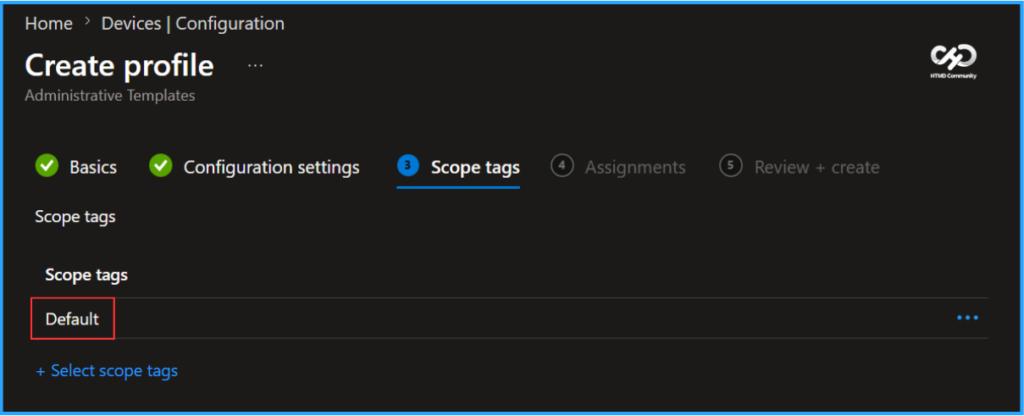 How to Set up Microsoft Scout using Intune Configuration. Fig. 6