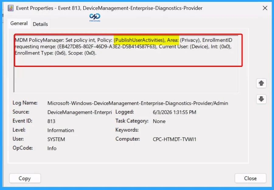 Allow or Block Apps from Sharing User Activity to Activity Feed using Intune - Fig.11