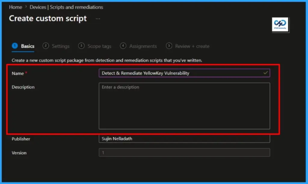 YellowKey: BitLocker Bypass CVE‑2026‑45585 - Detect & Remediate Automatically with Microsoft Intune 3 YellowKey: BitLocker Bypass (CVE‑2026‑45585) - Detect & Remediate Automatically with Microsoft Intune. Fig-03