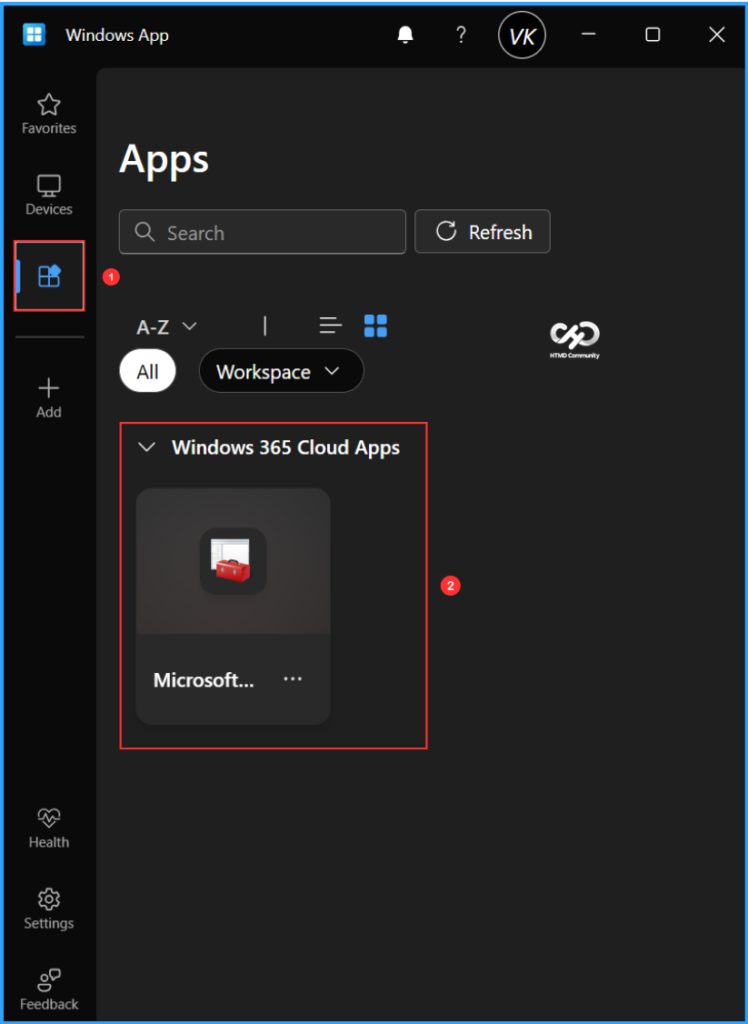 Add Windows 365 Cloud Apps from File Path using Microsoft Intune. Fig. 6