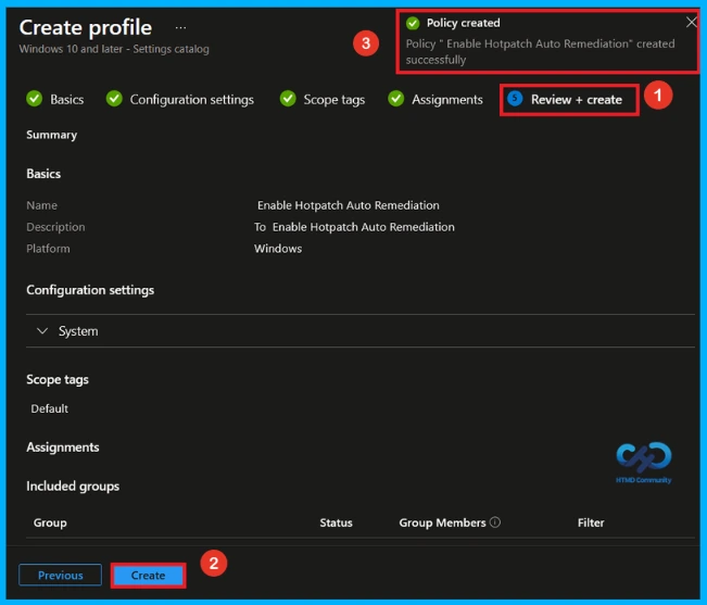 Configure Automatic Remediation for Windows Hotpatch Devices using Intune 10 Configure Automatic Remediation for Windows Hotpatch Devices using Intune - Fig.9