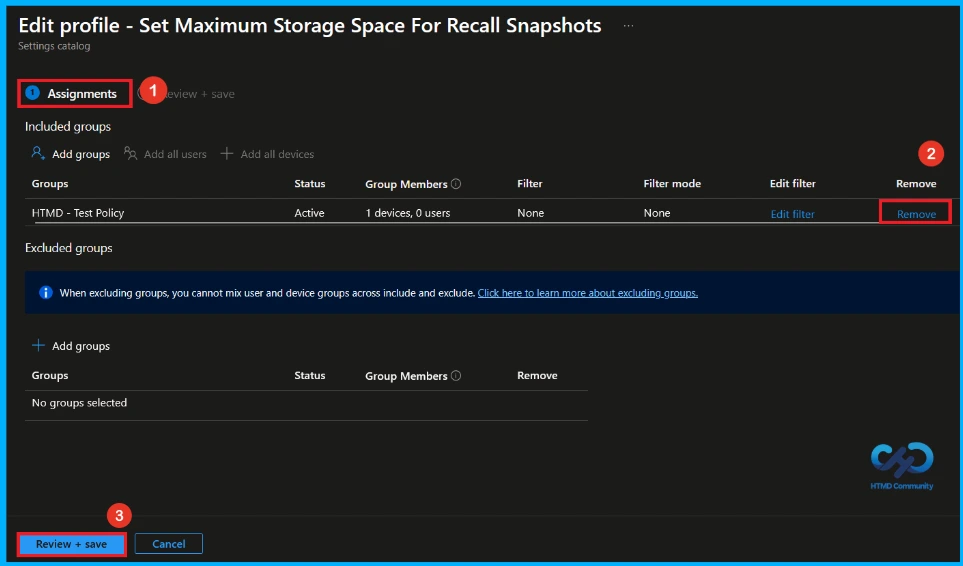 Configure Recall Snapshot Storage to Optimize Device Performance using Intune - Fig.13