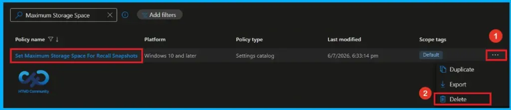 Configure Recall Snapshot Storage to Optimize Device Performance using Intune - Fig.14