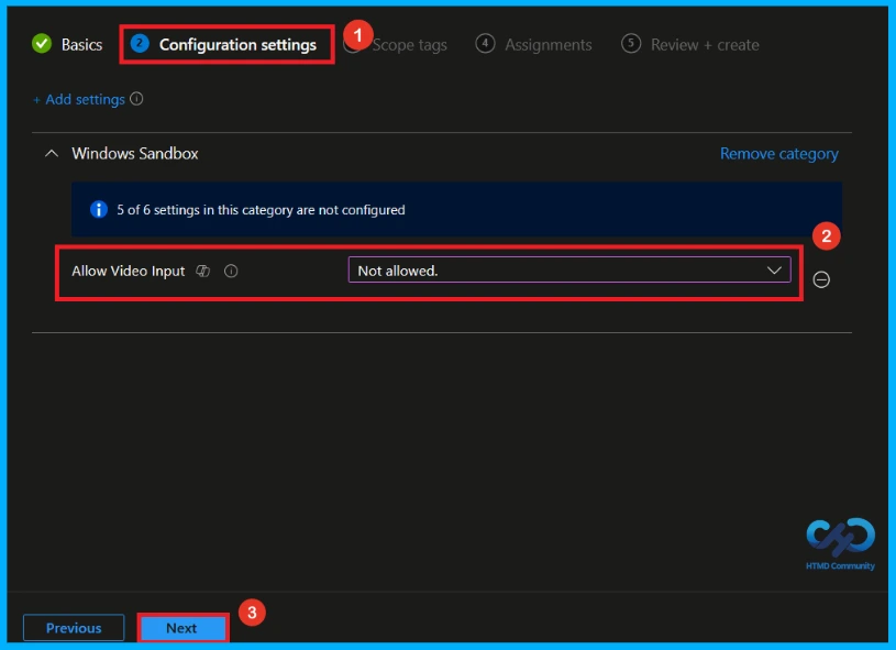 Configure Windows Sandbox Video Input to Balance Security and Functionality using Intune 7 Configure Windows Sandbox Video Input to Balance Security and Functionality using Intune - Fig.6