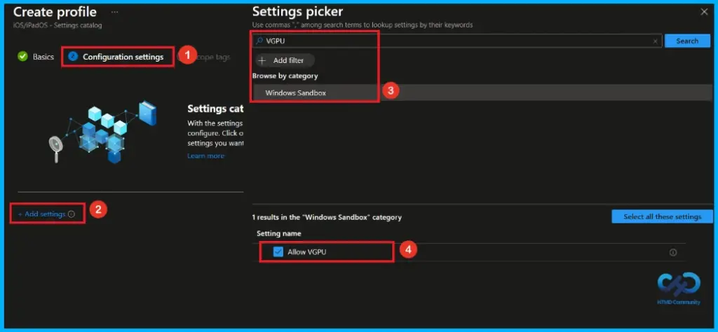 Configure Windows Sandbox vGPU Policy using Intune for Better Graphics Performance or Reduced Attack Surface - Fig.4