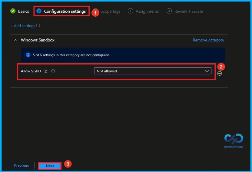 Configure Windows Sandbox vGPU Policy using Intune for Better Graphics Performance or Reduced Attack Surface - Fig.6