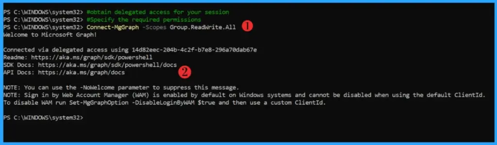 Using Connect-MgGraph Cmdlet to Automate Microsoft 365 via Microsoft Graph PowerShell 4 Using the Connect-MgGraph Cmdlet to Automate Microsoft 365 via Microsoft Graph PowerShell- Fig-03