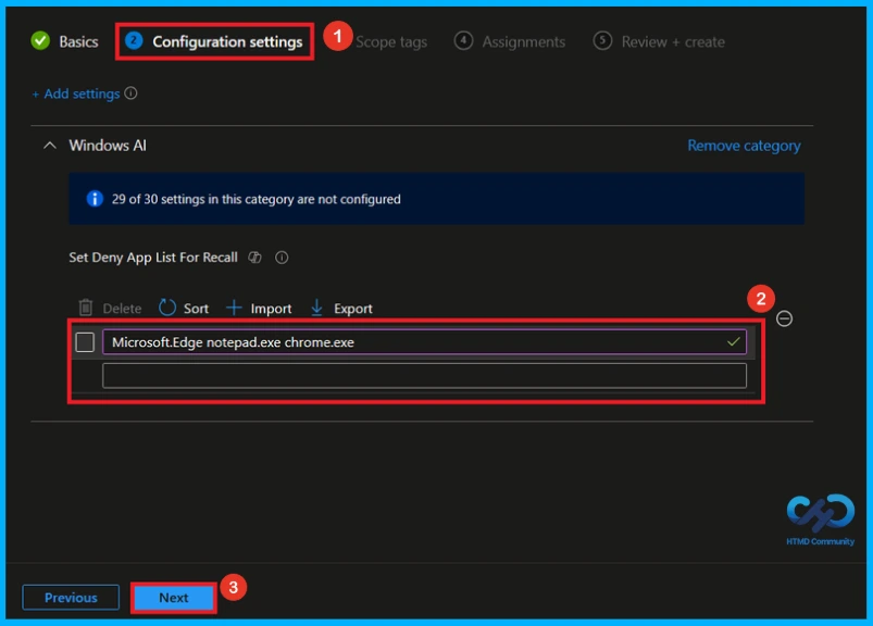 Protect Sensitive Apps from Windows Recall using Intune 6 Protect Sensitive Apps from Windows Recall using Intune - Fig.5