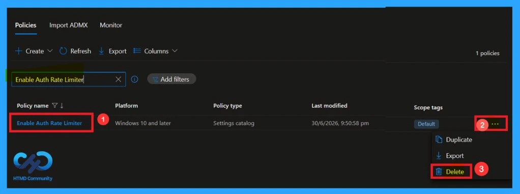 Protect Windows from Password Guessing Attacks by Delaying Failed Login Attempts using Intune - Fig.14