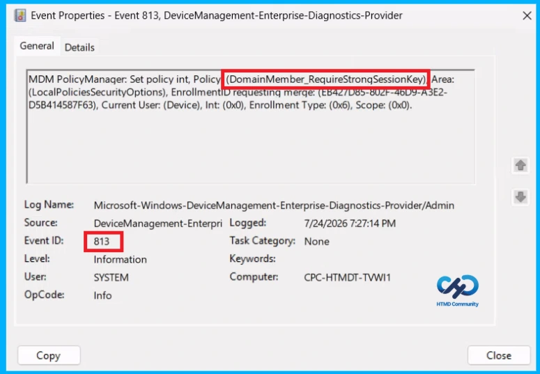 Secure Windows Domain Members with Strong Session Key Policy using Intune 12 Secure Windows Domain Members with Strong Session Key Policy using Intune - Fig.11