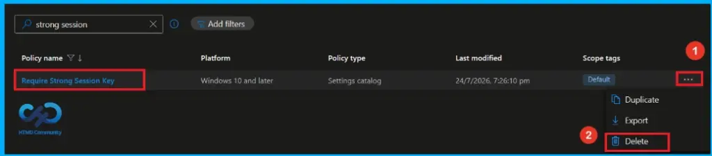 Secure Windows Domain Members with Strong Session Key Policy using Intune 15 Secure Windows Domain Members with Strong Session Key Policy using Intune - Fig.14